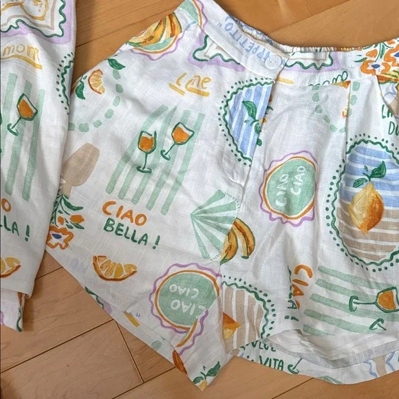 Colorful Printed Women's Short Set - Picture 4 of 11